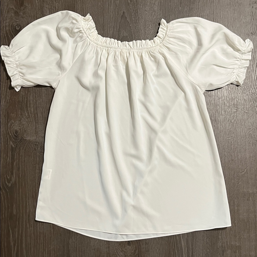 EVALESS Womens Tops Off The Shoulder Blouses for Dressy Casual Cute Puff Sleeve - Picture 6 of 6